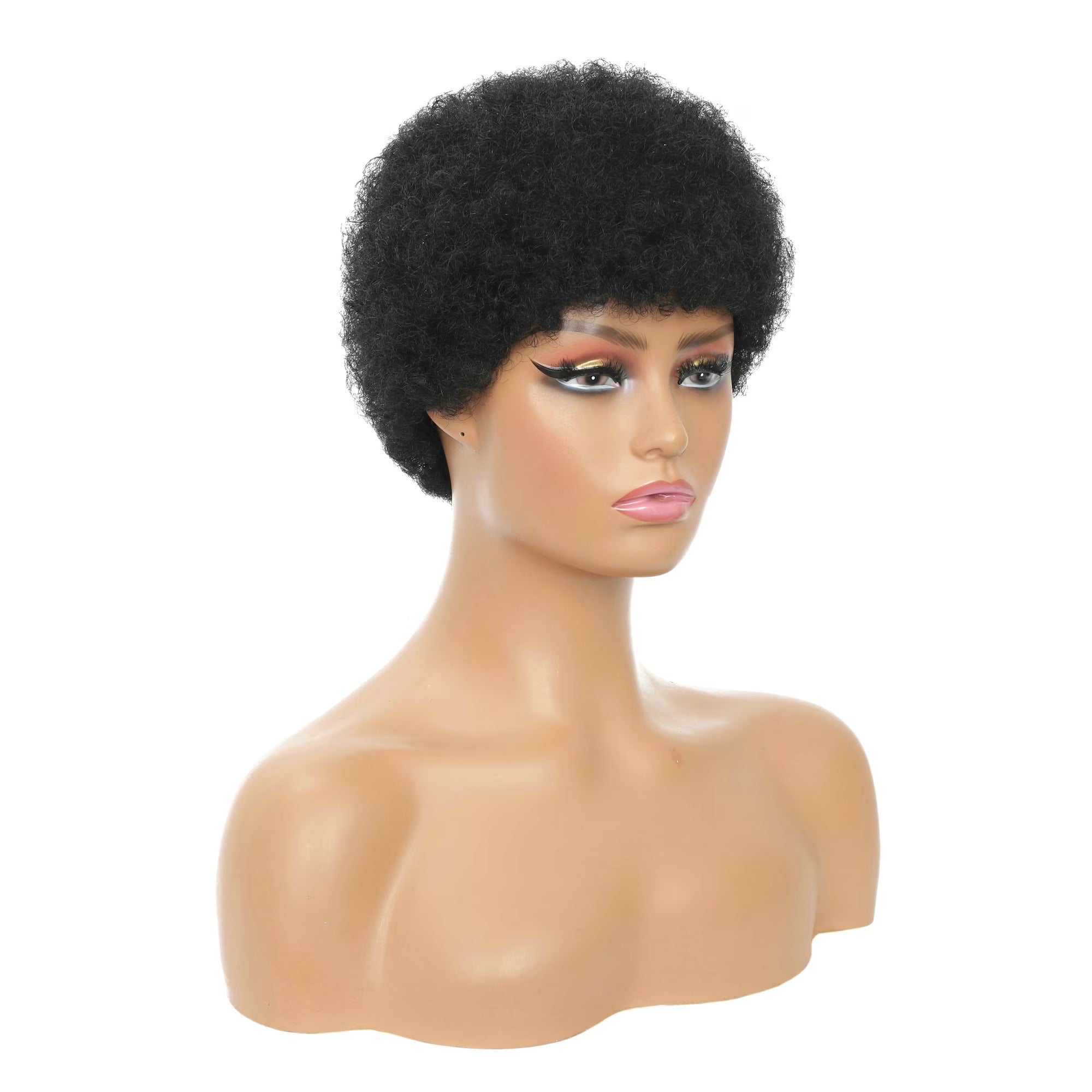 Women's 100% Human Hair Pixie Cut Wig with Bangs for Women Cosplay Daily Wear Theme Parties