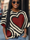 Women's Valentine's Day Love Print Casual T-Shirt