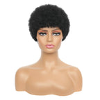 Women's 100% Human Hair Pixie Cut Wig with Bangs for Women Cosplay Daily Wear Theme Parties
