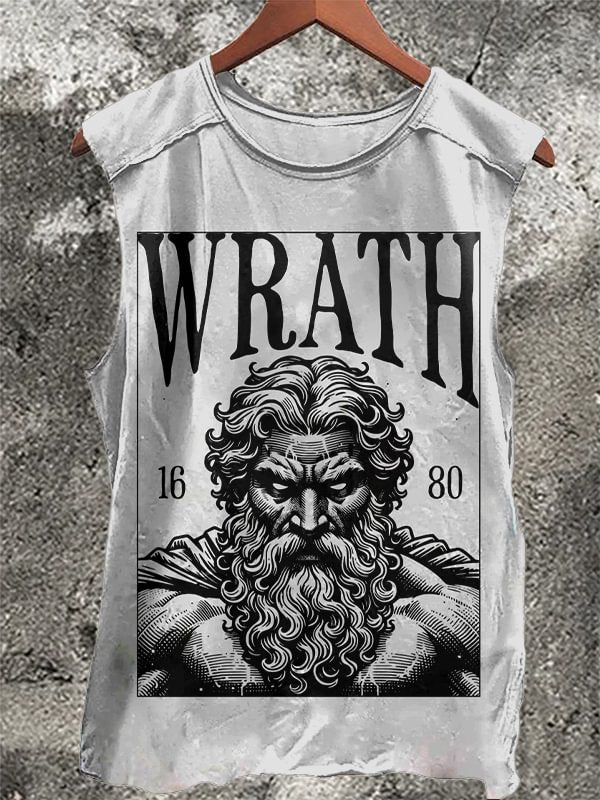 Men's Zeus Wrath 1680 Retro Art Print Tank Top