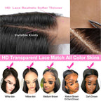 Women 8 inches 100% Human Hair 13x4 Front HD Lace Bob Wig with Pre Plucked Natural Hairline