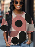 Women's Geometric Abstract Art Print Casual T-Shirt
