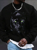 Men's Panther Graphic Print Casual Sweatshirt
