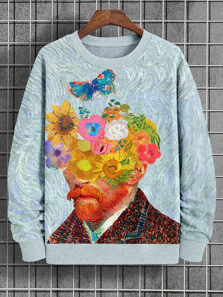 Men's Van Gogh Self-Portrait Art Print Casual Sweatshirt