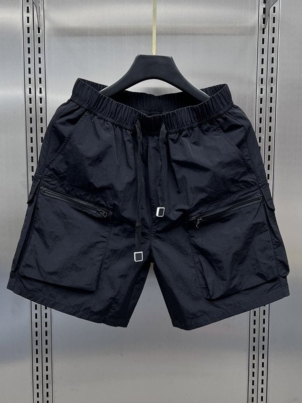 Men's Multi-pocket Elastic Waist Straight Cargo Shorts