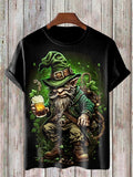 Men's Leprechauns Beer St. Patrick's Day Art Print Workout T-Shirt