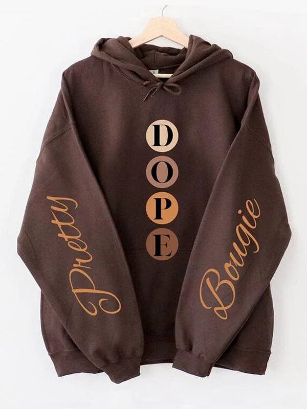 Women's Dope Pretty Bougie Print Cozy Hoodie
