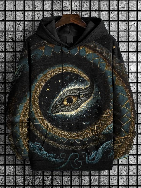 Men's Mysterious Eyes Art Print Hooded Sweatshirt