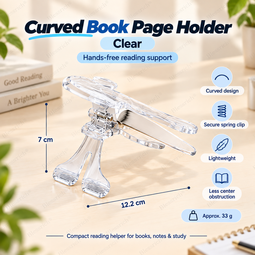 Curved Book Page Holder - 12° Raised Reading Support