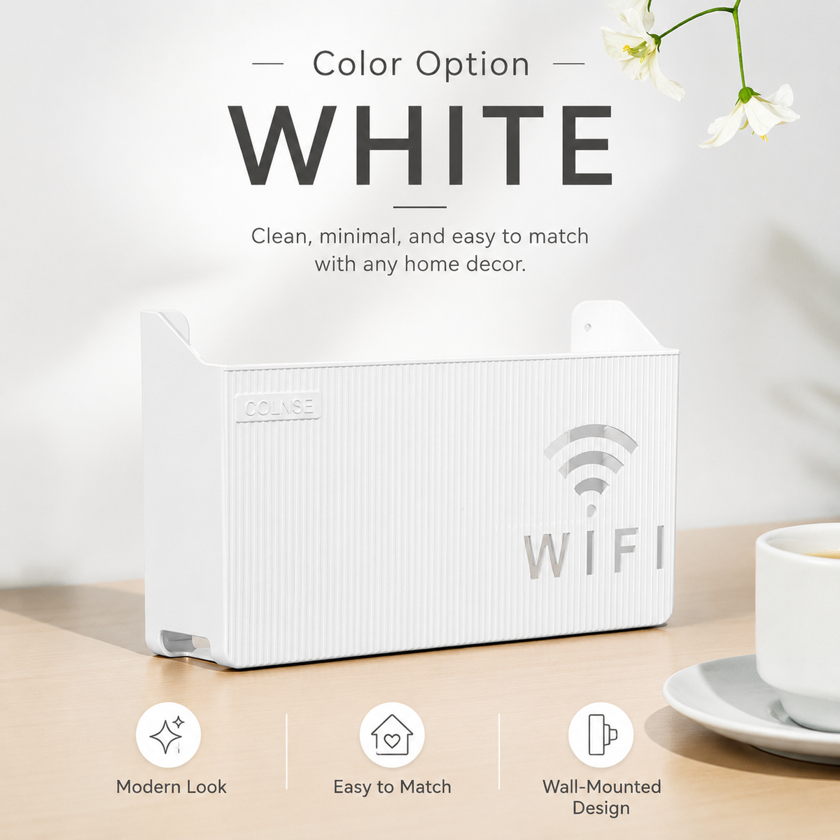 Wall-Mounted WiFi Router Storage Rack