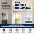 🧥50% OFF NOW! Adjustable No‑Drill Tension Rod, 70‑100cm Spring Tension Clothes Hanging Rod, No‑Damage Non‑Slip Closet Curtain Rod, Max 15KG Load for Wardrobe, Bathroom