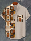 Men's Africa Ethnic Pattern Art Print Casual Shirt