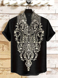 Men's Paisley Flowers Ethnic Pattern Art Print Casual Shirt