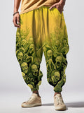 Men's Scary Zombie Hordes Print Loose Drawstring Sweatpants