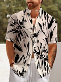 Men's Plant Ink Painting Print Casual Shirt