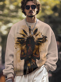 Men's Ethnic And Tribal Art Painting Print Casual Sweatshirt