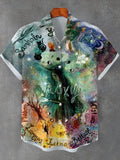 Men's Wheel of the Year Wicca Spiritual Art Print Casual Shirt