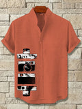 Men's Antique Vintage Camera Art Print Casual Shirt