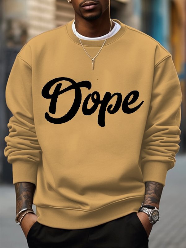 Men's Dope Graphic Print Casual Sweatshirt