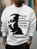 Men's Martin Luther King Day Print Casual Sweatshirt
