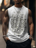 Men's Mysterious Geometric Print Tank Top