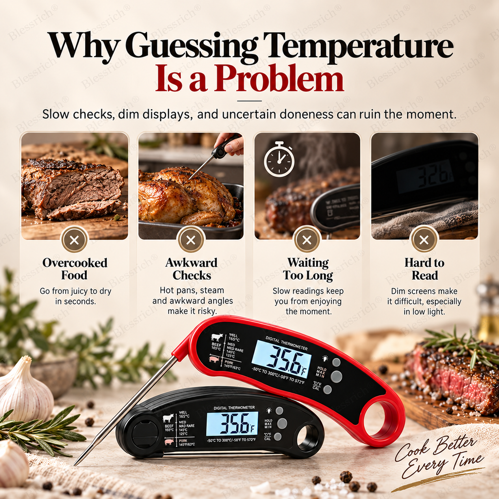 Instant-Read Digital Meat Thermometer