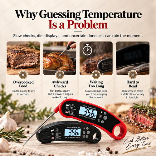 Instant-Read Digital Meat Thermometer