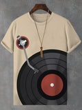 Men's Retro Playing Records Art Print T-Shirt