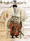 Men's Tanuki Japanese Raccoon Print Shirt
