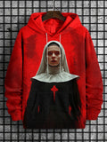 Men's Bloody Evil Nun Art Print Hooded Sweatshirt