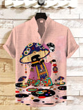 Men's Funny Psychedelic Mushroom Art Painting Print Shirt