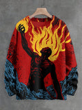 Men's Tinder Man Art Print Knit Sweatshirt