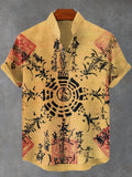 Men's Taoist Runes Art Print Casual Shirt
