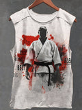 Men's Muay Thai Splash Ink Art Print Tank Top