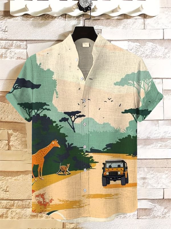 Men's Wild Animal Encounters Art Print Shirt