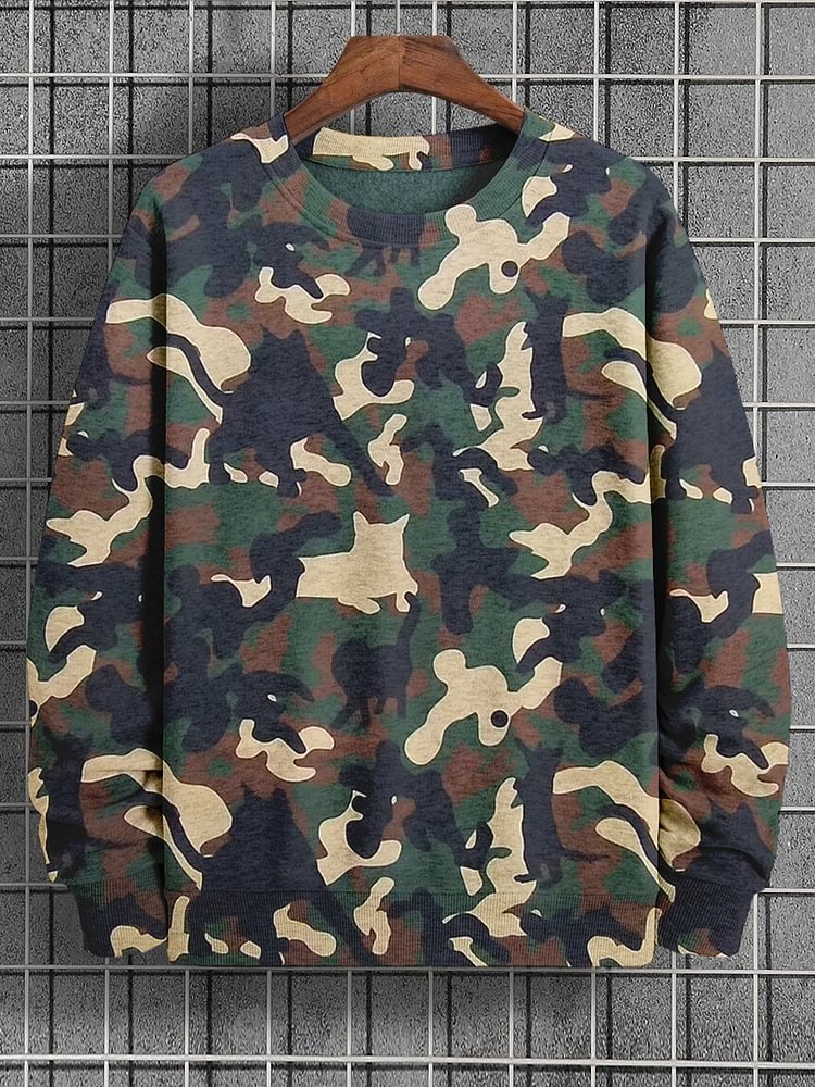 Men's Cats Camouflage Art Casual Sweatshirt