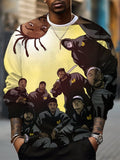 Men's Hip Hop Art Print Casual Sweatshirt