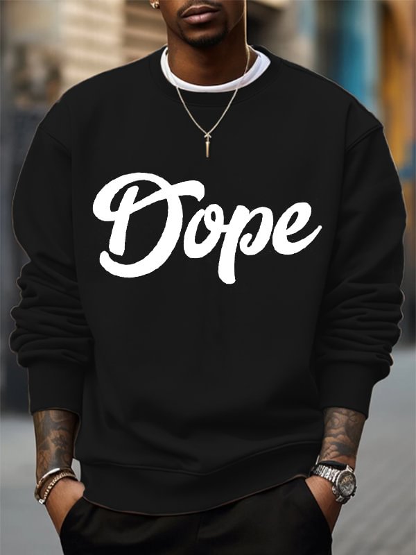 Men's Dope Graphic Print Casual Sweatshirt