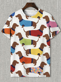 Men's Funny Dachshund Art Print T-Shirt