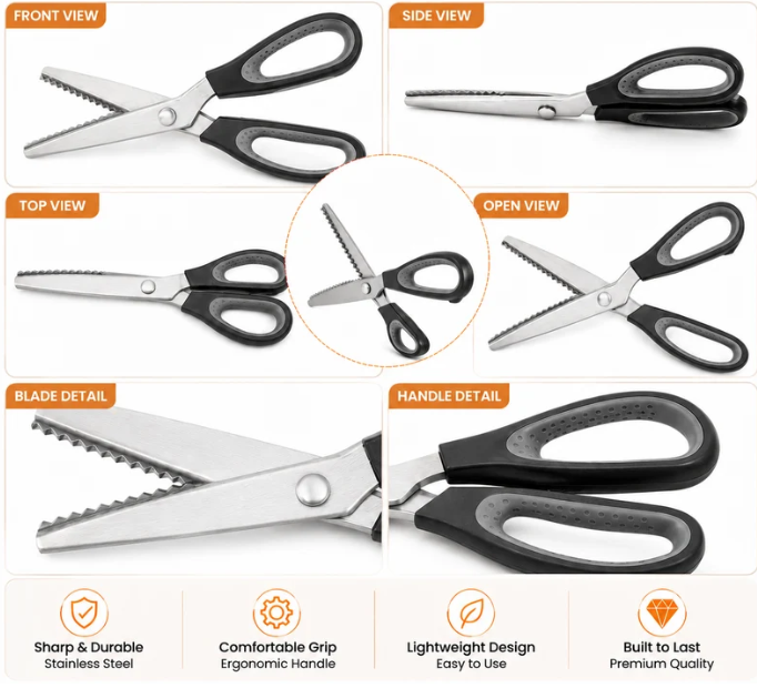 ✨DIY Serrated Sewing Scissors – Precise and Easy to Use