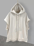 Men's Solid Color Drawstring Hooded Tank Top