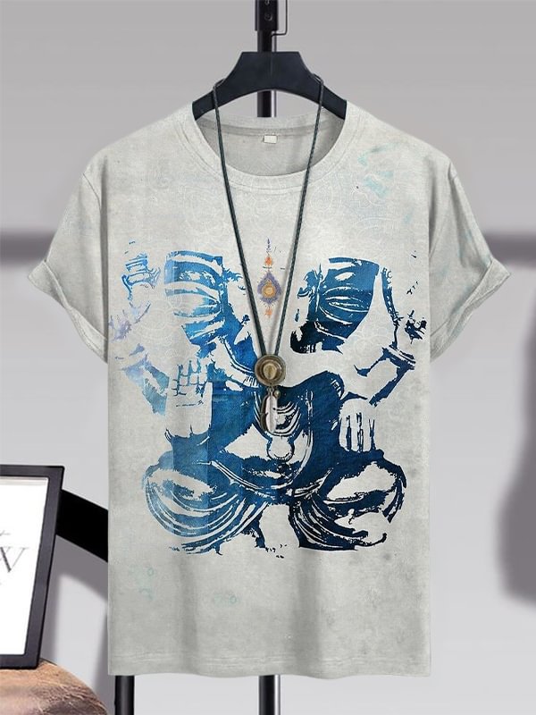 Men's Mystical Wisdom Ganesha Art Print Casual T-Shirt