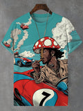 Men's Car Racing Hip-hop Man Print Casual T-Shirt