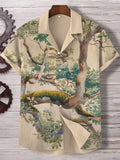 Men's Tree Botanical Painting Art Print Short Sleeve Shirt