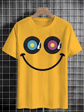 Men's Music Makes Me Laugh Album Art Print Cotton Casual T-Shirt