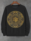 Men's Tribe Geometry Mystery Print Casual Sweatshirt