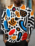 Men's Fun Cartoon Pattern Art Print Casual Sweatshirt