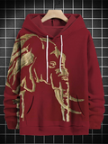Men's African Elephant Art Print Hooded Sweatshirt
