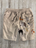 Men's Dog Walking On A Leash Art Print Casual Shorts
