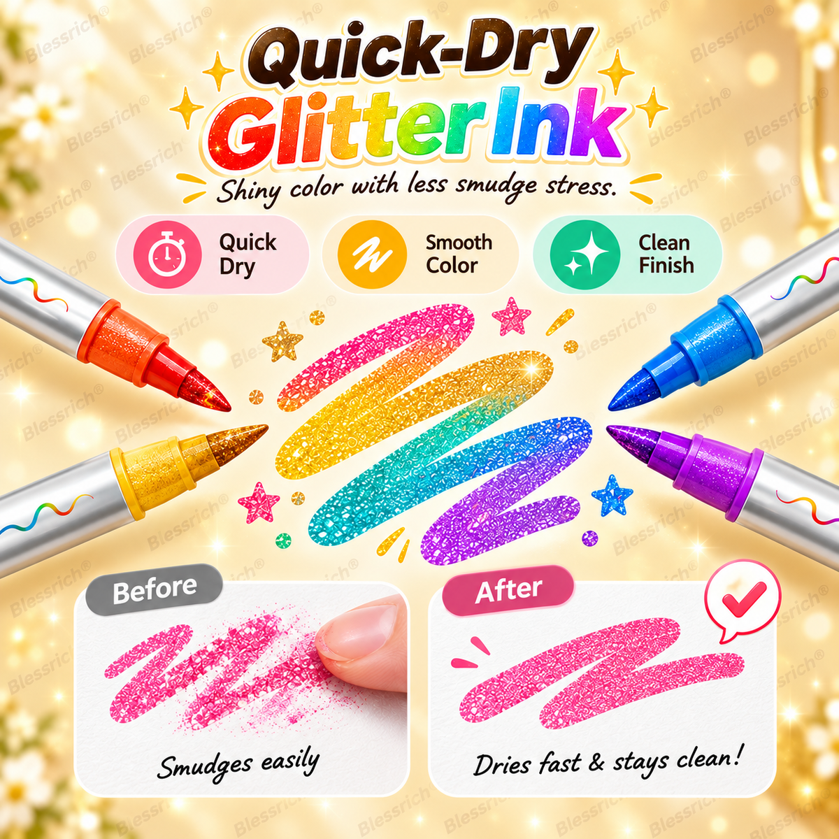 🎉🎁Magic Glitter Outline Markers✨Double-Ended Dual-Color Art Pens